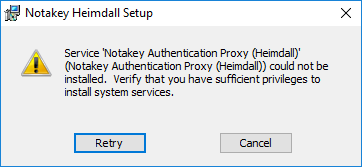 MSI error message