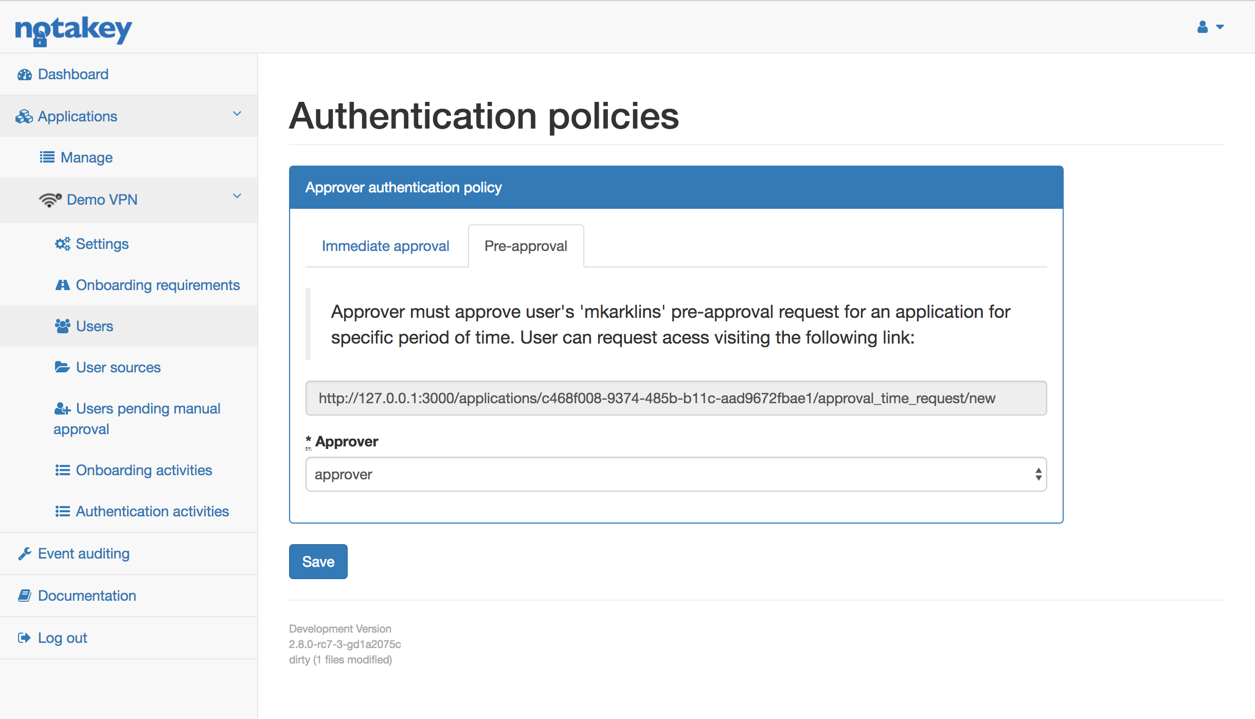 New pre-approval authentication policy
